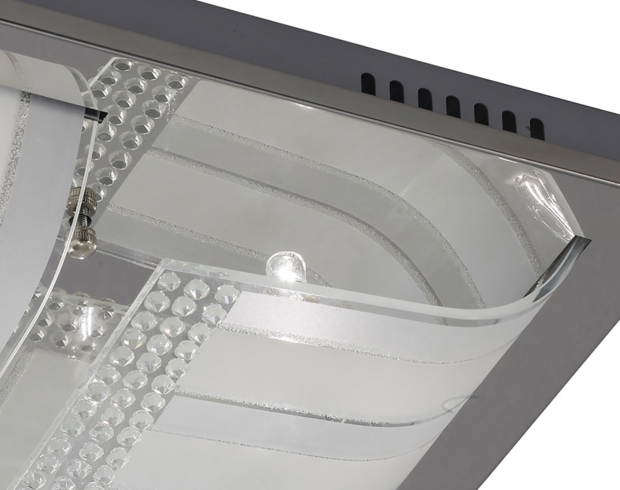 Charis Crystal Ceiling Lights Diyas Ringed & Square Crystal Fittings